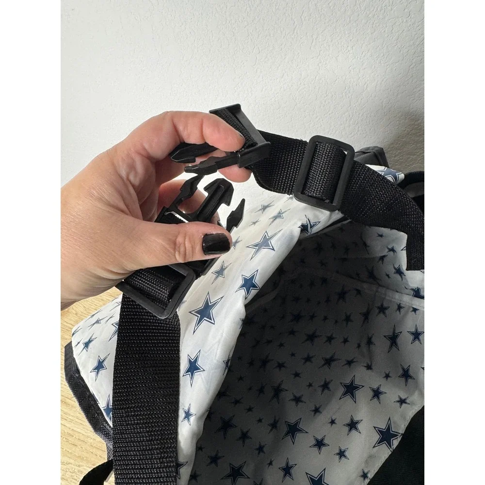 Dallas Cowboys Messenger Bag Black Nylon NFL Star Logo Crossbody Travel Bag